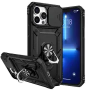 Armor Case for iPhone 13 Pro Max Stand Case with Slide Camera Cover & Kicksta...