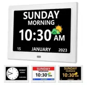 10 Inch Clock with Day and Date for Elderly Large Display Digital Clocks 12 A...