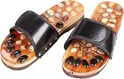GANAZONO Non Slip Foot Care Shoes Acupoint Massage Slippers for Enhanced Health Black Durable Material for Relief and Improved Blood Flow for Daily Wear