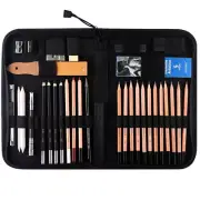 Sinoart 42pcs Sketching Drawing Art Set in Storage Case Knife Pencils Eraser ++
