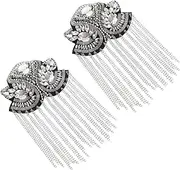 CIMAXIC 1 Pair Silver Retro Punk Fringe Epaulet Vintage Metal Shoulder Board Tassel Badge Decor for Costume Dress Up Easy to Wear Durable Lightweight Design for Suits