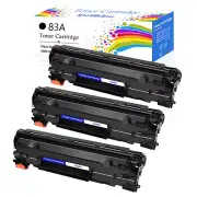 3 PACK CF283A Compatible Toner For HP 83A LaserJet Pro MFP M127fn M127fw M125nw