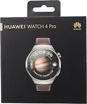 [HUAWEI] Watch 4 Pro, Space-Class Titanium Alloy case & Sapphire Crystal, Dark Brown Leather Strap, 7-Parameter Health Quick Check, eSIM Mobile Telephony EU/UK Version, 55020AMG
