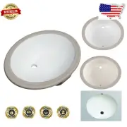19.5" Vitreous China Oval Bathroom Sink with Overflow - Undermount Installation