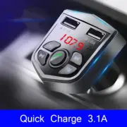 Car MP3 Player Kit FM Bluetooth Transmitter Wireless Handsfree 2USB Charger-.-
