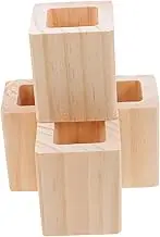 KITANDOVE 4pcs Solid Furniture Risers Square Height Extenders for Sofa Couch Table and Chair Durable Design for Enhanced Storage and Ergonomics Minimalist Aesthetic