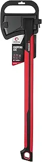 INTERTOOL 28” Chopping Axe, Tree Felling Tool, Deeper Cuts, Splitting, Kindling, Camp, Survival, Shock Absorbing MAX Grip Handle, Sheath, Storm HT08-0296