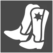 10"x10" Clear Plastic Stencil - Boots w/Star Western (RO590)