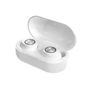 TW60 bluetooth 5.0 Stereo Sports Earbuds Earphone with Type-C Charging Box WHITE COLOR