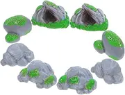 GALPADA DIY Micro Landscape Supplies 8pcs Resin Fairy Stones Moss Garden Decor Indoor/Outdoor