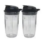 Replacement juicer personal jar 18oz cup to go lid（Pack of 2pcs) Compatible w...