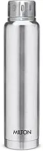 Milton Insulated Water Bottle 19 oz (500 ml) Stainless Steel Double Walled Vacuum Flask Hot and Cold Drinks, Leak Proof Simple Screw Lid, Office, Gym, Elfin 500 Silver