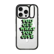 iPhone 16 Pro Impact Ring Stand Case MagSafe Compatible Get What You Give by Quotes by Christie
