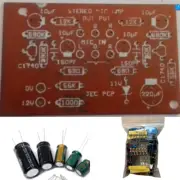 Stereo MIC Preamp Amplifier (12V) C1740 Transistor DIY PCB Kit student practice