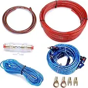HEALLILY Car Audio Modification Line Amplifier Wiring Kit Cables for Subwoofer Easy Install Kit Ga Power Wires Lines
