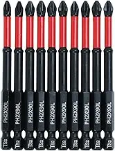 AUTOTOOLHOME 10 Pack Phillips PH2 Magnetic Anti Slip Screwdriver Bit Set 3-1/2" Length TS2 Anti-Slip Long Drill Bits Impact Driver Bits