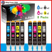 8PK CLI226 CLI-226 Ink Cartridge for IX6520 MX882 Printer(2C,2M,2Y,2GY)