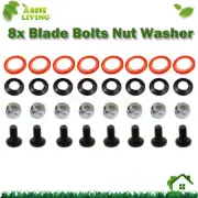 8 X Blade Bolts Nuts and Washers Set For Lawn Mower OEM FLYMO 288151 HUSQVARNA