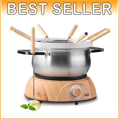 Quick-Heating 3-in-1 Fondue Set with 1500W Temp Control for Memorable Parties