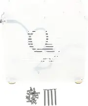 Clear Acrylic Mini ITX Case 360 Degrees Open Hollow Cooling Panoramic Transparent Panel DIY Mini ITX Computer Gaming Case for Desktop PC Home Office Gaming Transparent Acrylic