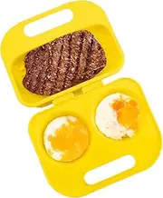Microwave Egg Poacher Mold, Omelet Maker, 7.24x5.91 Inches Silicone Molder, Easy Non Stick Oven Cooking, Reusable Egg Cooker for Poached, Scrambled Eggs