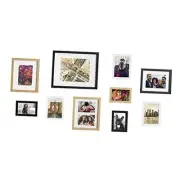 Gallery Modern Glam Frame Set, Set of 10, Black, White, 10 Piece Multi/Gold