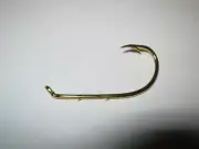 premium gold mustad 5/0 offset baitholder hooks 10 count