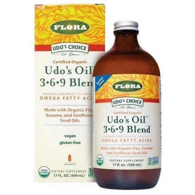 Udos Oil 3-6-9 Blend Omega Fatty Acids 17 Oz by Flora