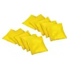 10pcs Cornhole Bean Bags Canvas Sandbag Outdoor Party Hand Tossing Game, Yellow