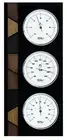 34cm Black Weather Station With Thermometer, Barometer & Hygrometer With Timber