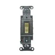 Hubbell Ivory COMMERCIAL Toggle Light Switch 20A Single Pole Wire Leads CSL120IM