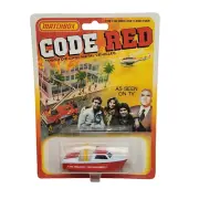 VINTAGE 1981 MATCHBOX CODE RED DIE-CAST METAL FIRE DEPARTMENT BOAT SEALED NEW