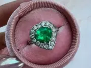 2.00 Ct Pear Natural Emerald Diamond Women s Ring 14K solid White gold