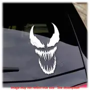 Venom White Vinyl Decal Window laptop helmet Car Truck Window Carnage Parasite