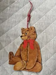 Vintage GORDON FRASER Sitting Teddy Bear Gift Tag Large 5x3.75"