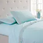 SL Spirit Linen Bed Sheet Set Double Brushed Microfiber Queen Whisper Blue