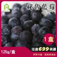 在飛比找momo購物網優惠-【每日宅鮮】任選$699免運 祕魯藍莓(125g／盒±5% 