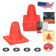 Wind-Stable 6 Inch Sports Cones - Perfect for Training, Safety & Construction