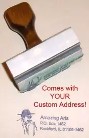 Blues Singer Rubber Stamp With Your Custom Address
