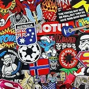 48 Patches - Random Logo Iron/Sew on Patch | Flag | Space | Car | Music Band | Cute Logo | Movie | Cartoon | Text | Animal | Sport | Flower | and Others Iron/Sew on Embroidered Patches