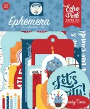 Echo Park Paper BIRTHDAY BOY Ephemera Pieces~CUTE~Quick Ship