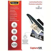 Fellowes Impress Laminating Pouch Gloss 125 Micron A5 Clear Pack 100
