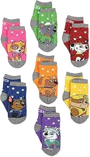 [Nick Jr.] Paw Patrol Boys Girls 7 pack Socks with Grippers (Toddler/Little Kid)