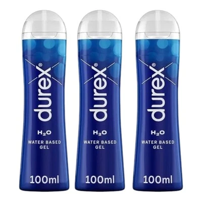 3x Durex Play Feel 100ml Water Based Lubricant Toy Safe & Condom Compatible