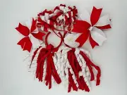 AFL Sydney Swans Footy Club Colours Red White Hair Accessories Korker Clip Tie