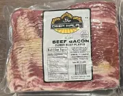 Deen Halal Beef Bacon, Sliced, 5 lbs