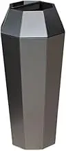 Outdoor Trash Can Ashtray Hotel Lobby Commercial Vertical Stainless Steel Lift Trash Can with Cigarette Cylinder Public Place Outside Garbage can(Black)