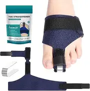 Toe Straightener, Hammer Toe Corrector for Women and Men, Toe Splint for Broken toe, Claw Toe, Bent Toe, Crooked Toe, Curled toe, Mallet Toe, Toe Brace for Second Toe to Pinky Toe Support
