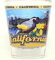 California State Wraparound Shot Glass Glassware