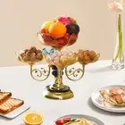 Dried Fruit Plate Flower Shape Appetizer Platter with 5 Compartment Divided
